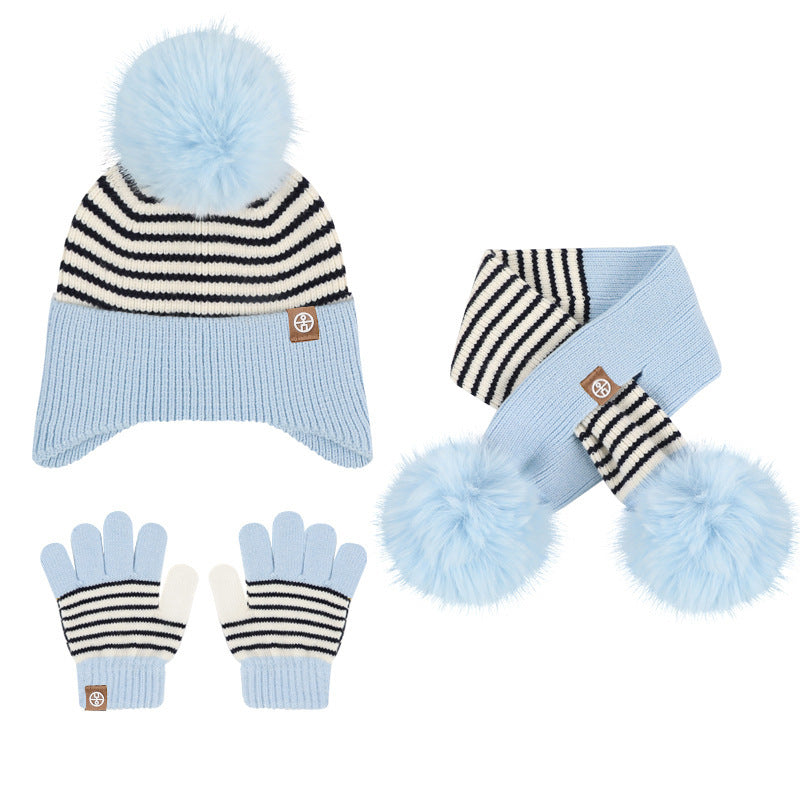 Kids Winter Knit Set – Hat, Scarf & Gloves