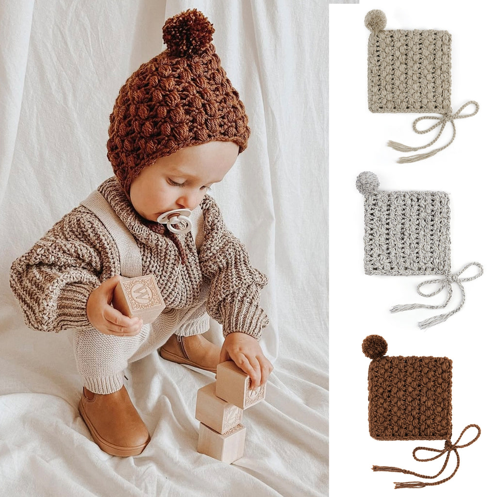 Handmade Wool Knit Bucket Hat with Ear Warmers – Kids