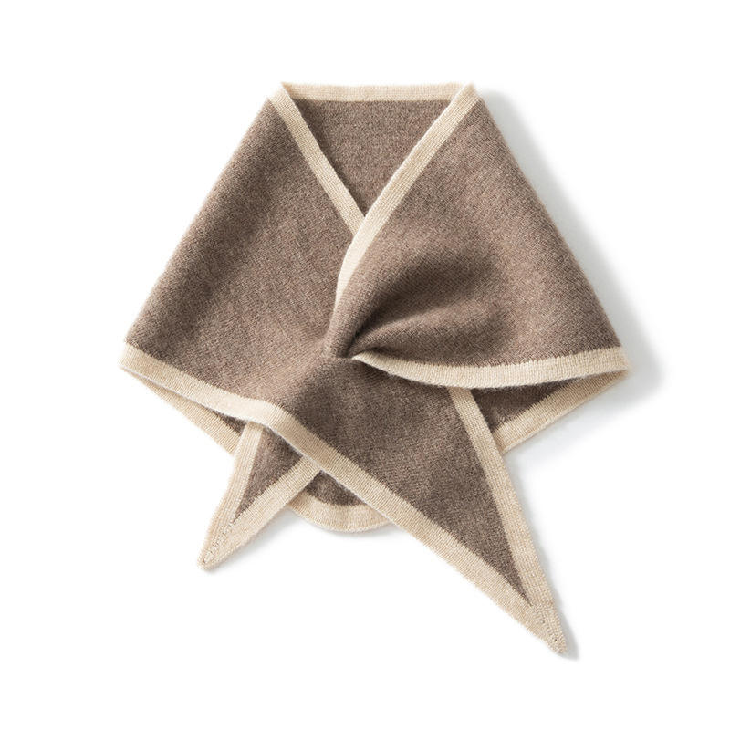 “Recycled Cashmere Color-Block Knitted Scarf – Women”