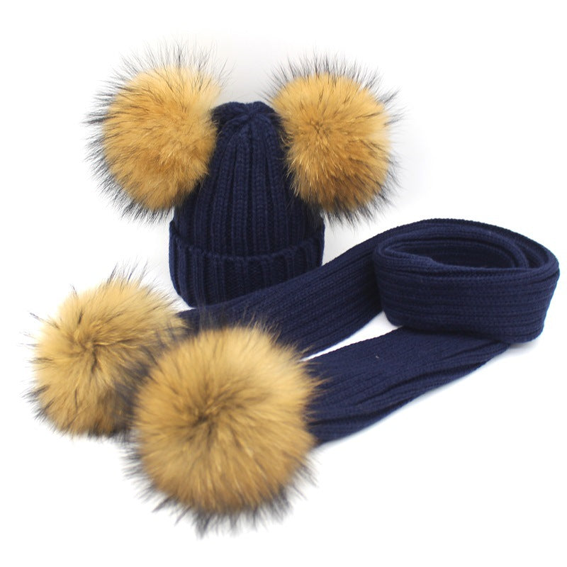 Kids Knit Hat & Scarf Set – Autumn/Winter