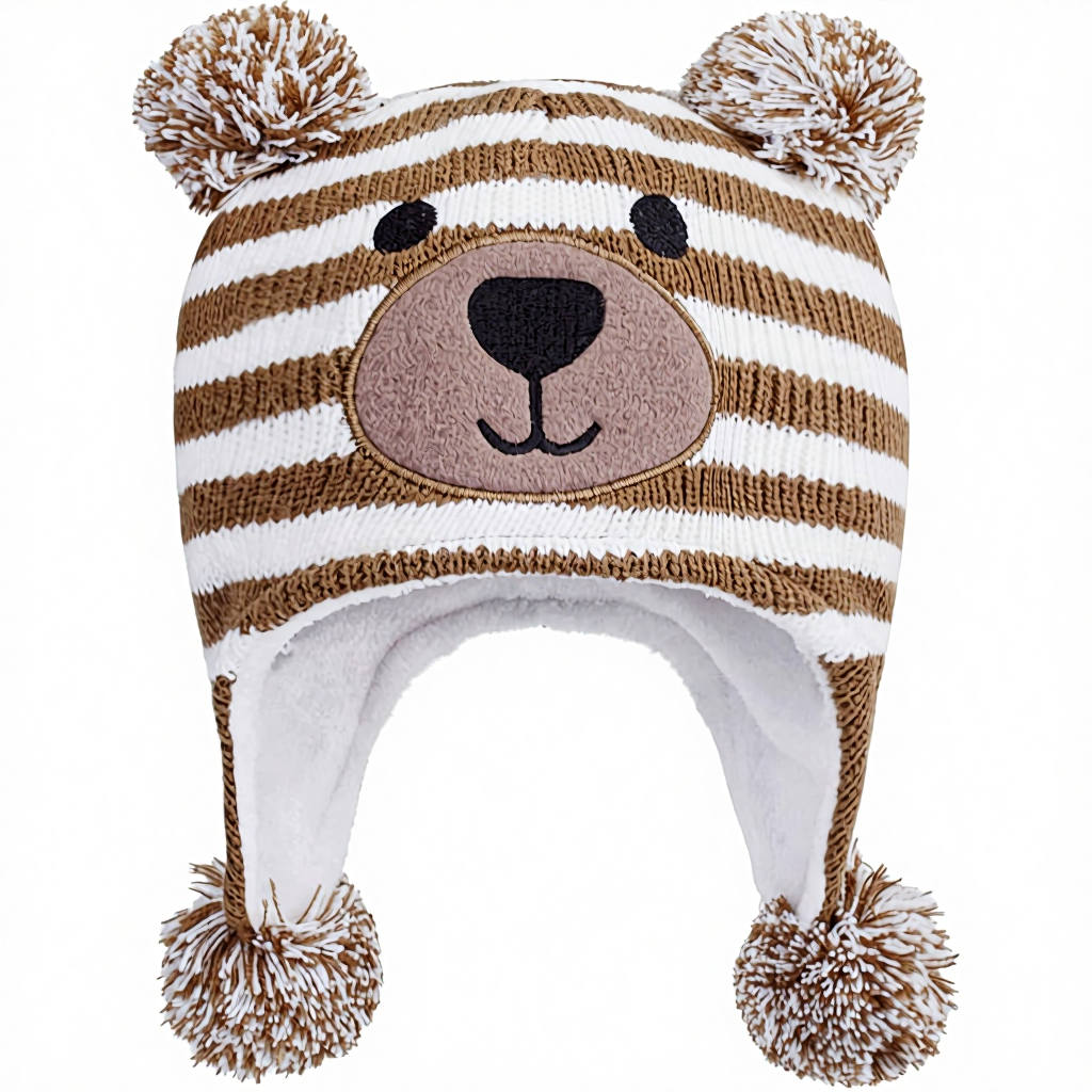 Kids Winter Earflap Knit Hat – Fleece Lined