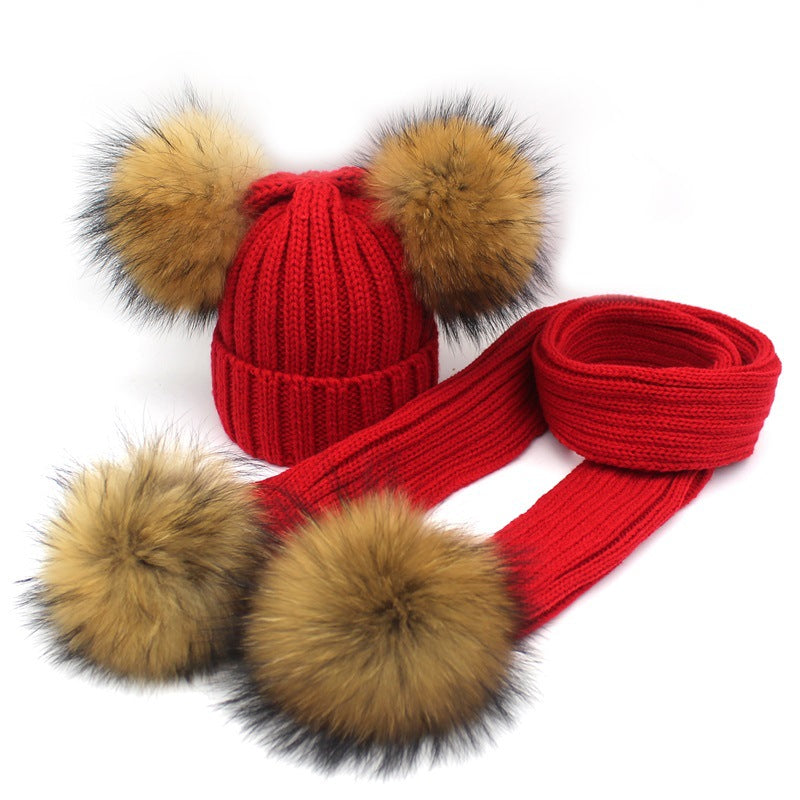 Kids Knit Hat & Scarf Set – Autumn/Winter