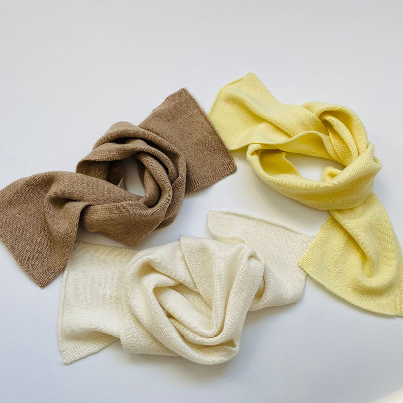 Custom Plain Color Toddlers Scarf Knit Baby Cashmere Scarf