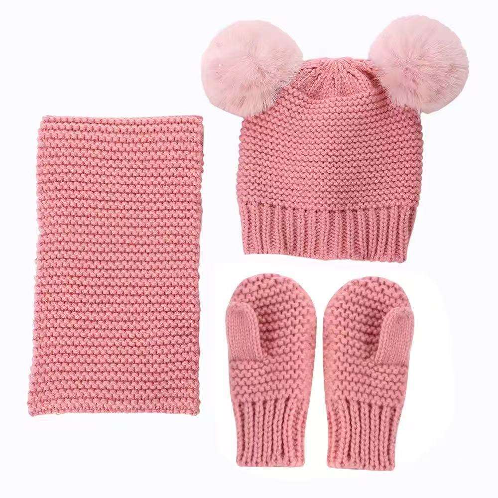 Organic Cotton Knit Set for Kids – Hat, Gloves & Scarf