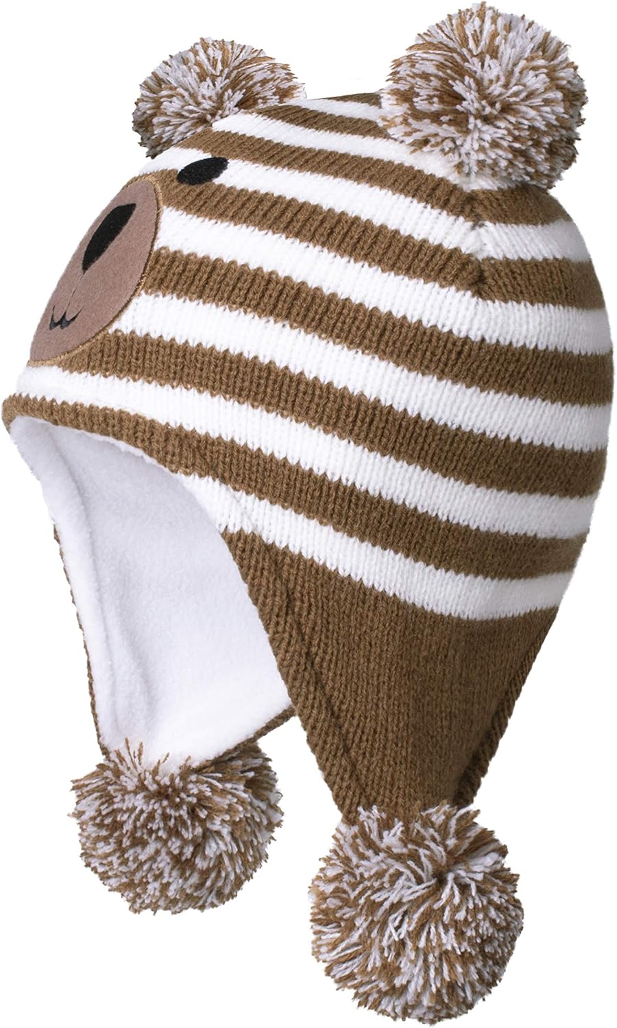 Kids Winter Earflap Knit Hat – Fleece Lined