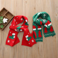 “Baby Winter Wool Scarf – Thick Cotton, Christmas Design”