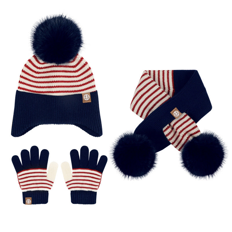 Kids Winter Knit Set – Hat, Scarf & Gloves