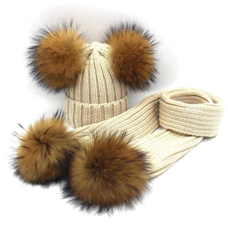 Kids Knit Hat & Scarf Set – Autumn/Winter