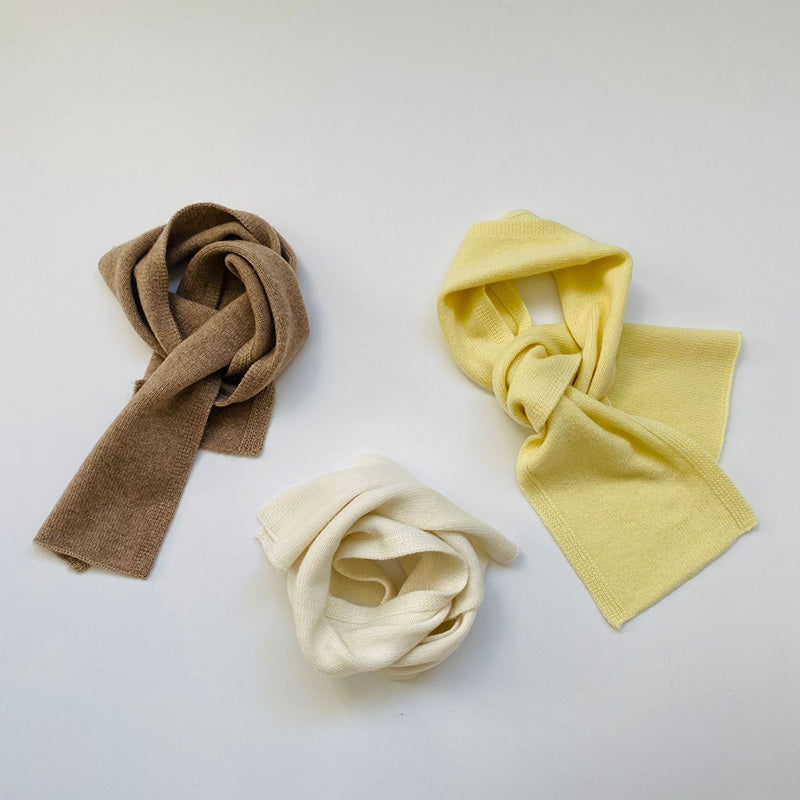 Custom Plain Color Toddlers Scarf Knit Baby Cashmere Scarf