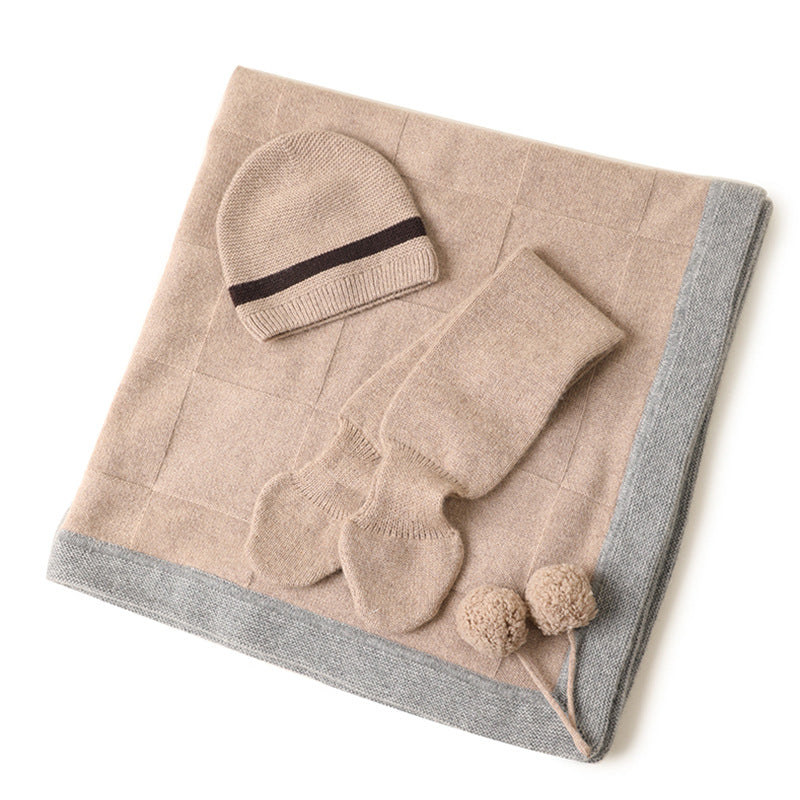 Luxury Cashmere Knit Set for Babies – Hat & Scarf