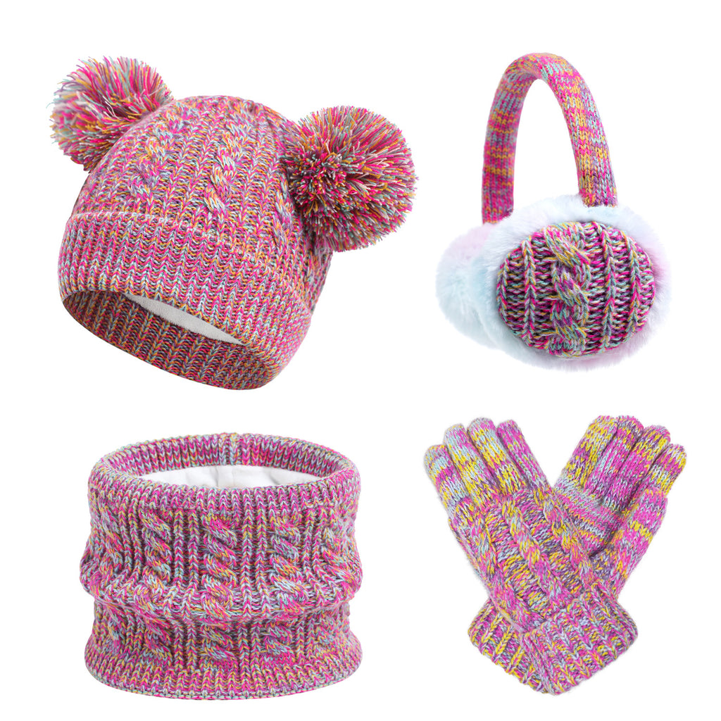 Kids Tie-Dye Winter Set – Hat, Scarf, Gloves & Earmuffs