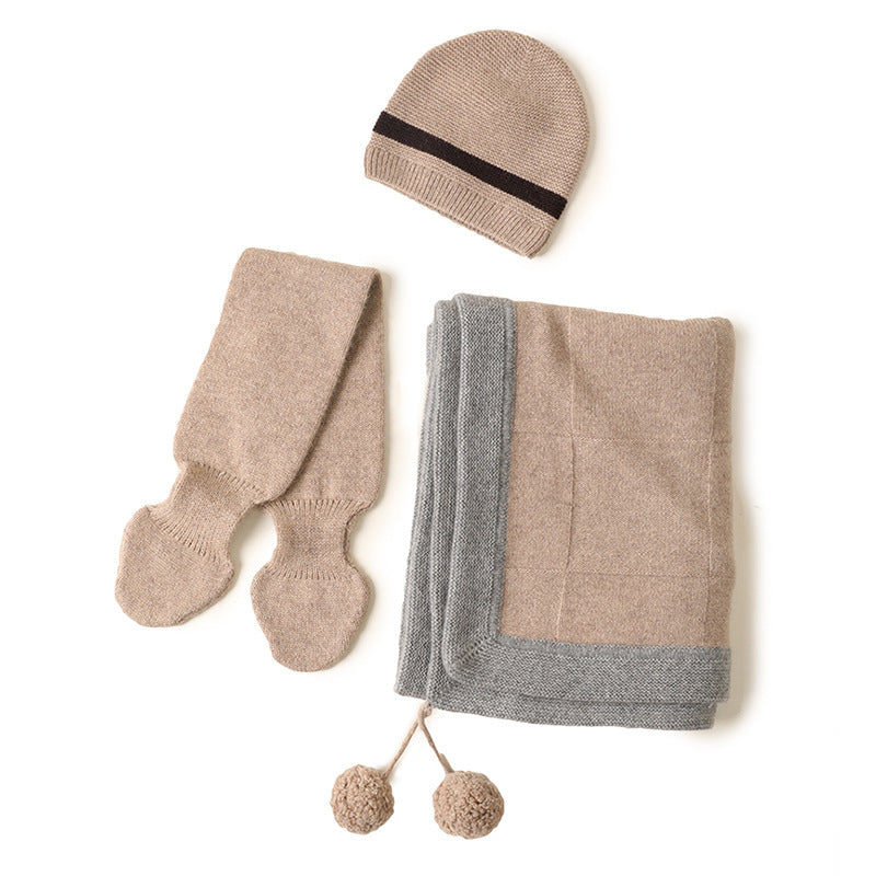 Luxury Cashmere Knit Set for Babies – Hat & Scarf