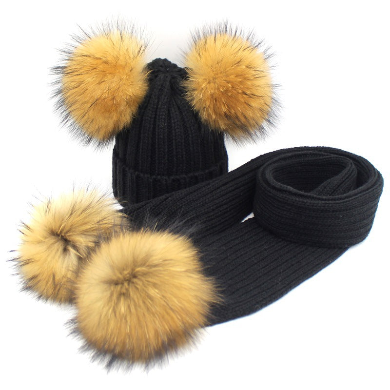 Kids Knit Hat & Scarf Set – Autumn/Winter