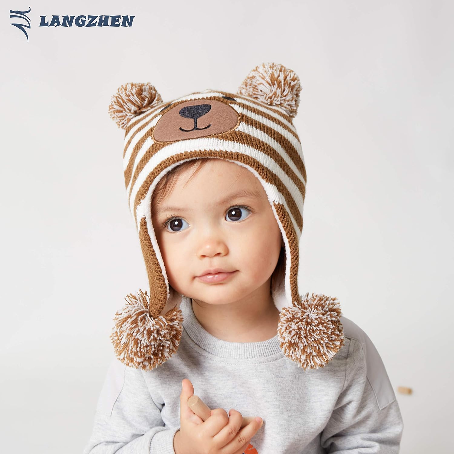 Kids Winter Earflap Knit Hat – Fleece Lined