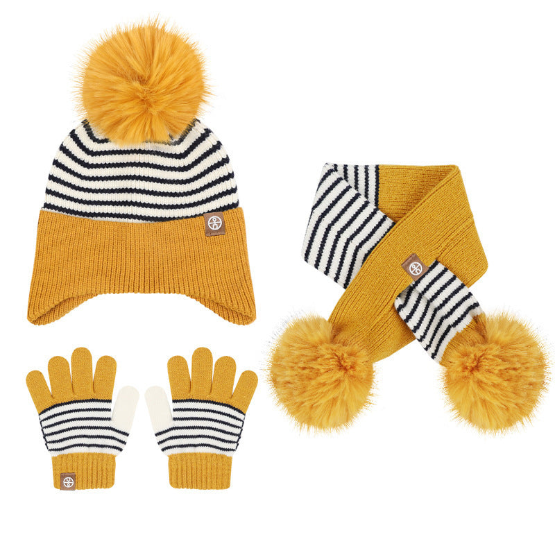Kids Winter Knit Set – Hat, Scarf & Gloves